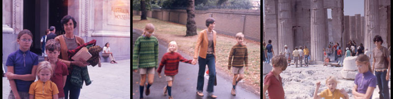 Virginia with Angela Stuart and Rowena 1975